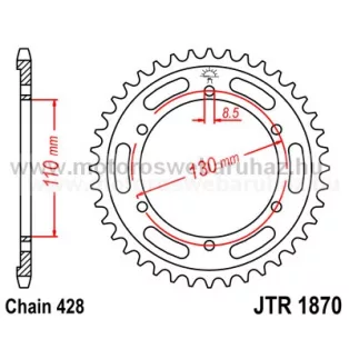 LÁNCKERÉK HÁTSÓ JT (JTR1870) 428-as LÁNCHOZ