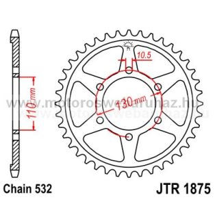 LÁNCKERÉK HÁTSÓ JT (JTR1875) 532-es LÁNCHOZ
