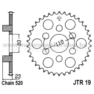 LÁNCKERÉK HÁTSÓ JT (JTR19) 520-as LÁNCHOZ