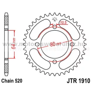 LÁNCKERÉK HÁTSÓ JT (JTR1910) 520-as LÁNCHOZ