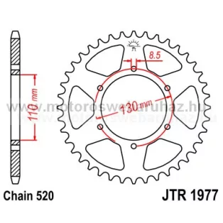 LÁNCKERÉK HÁTSÓ JT (JTR1977) 520-as LÁNCHOZ