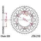 LÁNCKERÉK HÁTSÓ ALU JT (JTA210) 520-as LÁNCHOZ FEKETE/PIROS