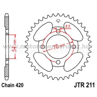 LÁNCKERÉK HÁTSÓ JT (JTR211) 420-as LÁNCHOZ