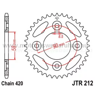 LÁNCKERÉK HÁTSÓ JT (JTR212) 420-as LÁNCHOZ