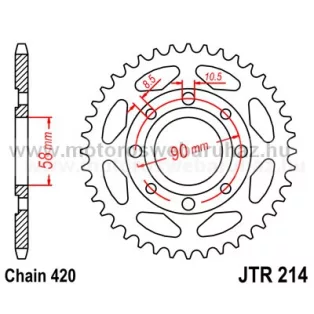 LÁNCKERÉK HÁTSÓ JT (JTR214) 420-as LÁNCHOZ