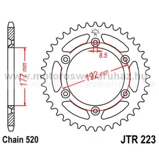 LÁNCKERÉK HÁTSÓ JT (JTR223) 520-as LÁNCHOZ