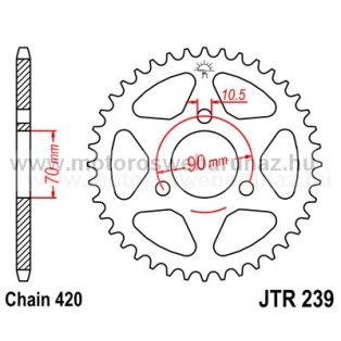 LÁNCKERÉK HÁTSÓ JT (JTR239) 420-as LÁNCHOZ