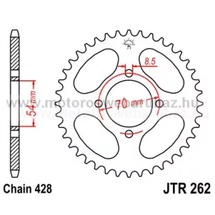 LÁNCKERÉK HÁTSÓ JT (JTR262) 428-as LÁNCHOZ