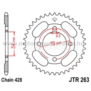 LÁNCKERÉK HÁTSÓ JT (JTR263) 428-as LÁNCHOZ