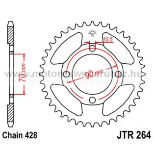 LÁNCKERÉK HÁTSÓ JT (JTR264) 428-as LÁNCHOZ