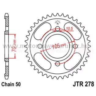 LÁNCKERÉK HÁTSÓ JT (JTR278) 530-as LÁNCHOZ
