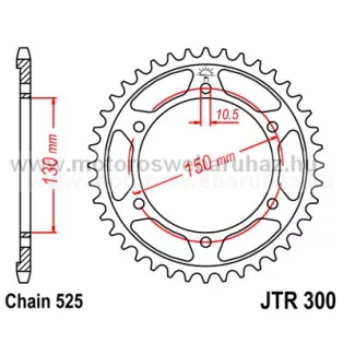 LÁNCKERÉK HÁTSÓ JT (JTR300) 525-ös LÁNCHOZ
