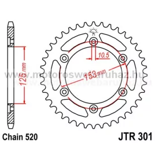 LÁNCKERÉK HÁTSÓ JT (JTR301) 520-as LÁNCHOZ