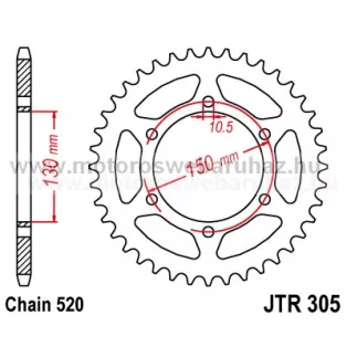 LÁNCKERÉK HÁTSÓ JT (JTR305) 520-as LÁNCHOZ