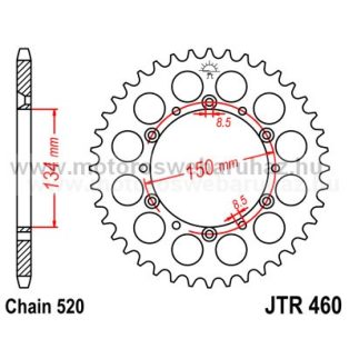 LÁNCKERÉK HÁTSÓ JT (JTR460) 520-as LÁNCHOZ