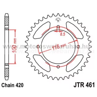 LÁNCKERÉK HÁTSÓ JT (JTR461) 420-as LÁNCHOZ