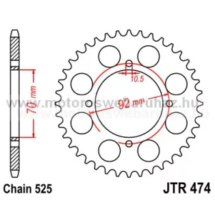 LÁNCKERÉK HÁTSÓ JT (JTR474) 525-ös LÁNCHOZ