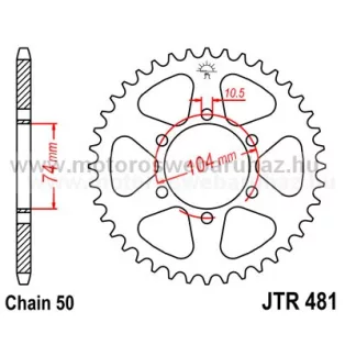 LÁNCKERÉK HÁTSÓ JT (JTR481) 530-as LÁNCHOZ