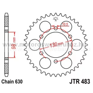 LÁNCKERÉK HÁTSÓ JT (JTR483) 630-as LÁNCHOZ