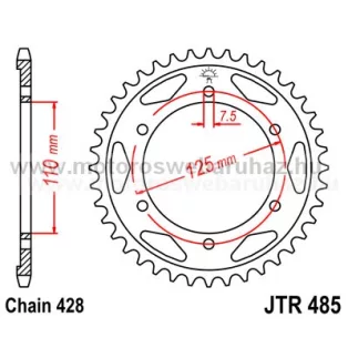 LÁNCKERÉK HÁTSÓ JT (JTR485) 428-as LÁNCHOZ