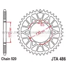 LÁNCKERÉK HÁTSÓ ALU JT (JTA486) 520-aS LÁNCHOZ FEKETE