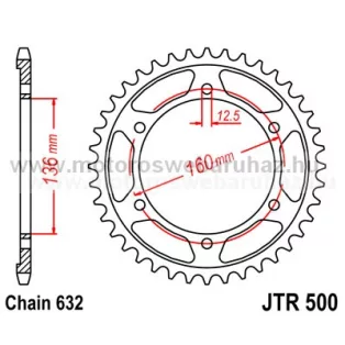 LÁNCKERÉK HÁTSÓ JT (JTR500) 632-es LÁNCHOZ
