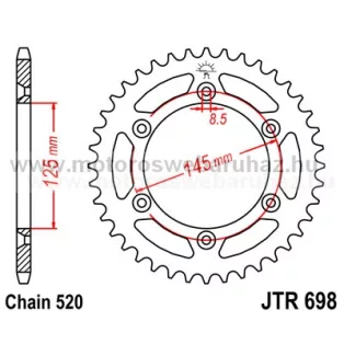 LÁNCKERÉK HÁTSÓ JT (JTR698) 520-as LÁNCHOZ