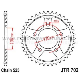 LÁNCKERÉK HÁTSÓ JT (JTR702) 525-ös LÁNCHOZ