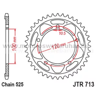 LÁNCKERÉK HÁTSÓ JT (JTR713) 525-ös LÁNCHOZ