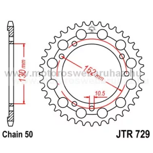 LÁNCKERÉK HÁTSÓ JT (JTR729) 530-as LÁNCHOZ