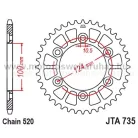 LÁNCKERÉK HÁTSÓ ALU JT (JTA735) 520-as LÁNCHOZ FEKETE