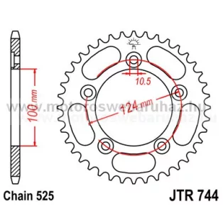 LÁNCKERÉK HÁTSÓ JT (JTR744) 525-ös LÁNCHOZ