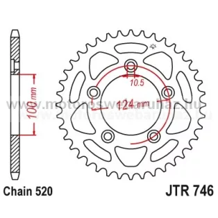 LÁNCKERÉK HÁTSÓ JT (JTR746) 520-as LÁNCHOZ