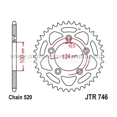 LÁNCKERÉK HÁTSÓ JT (JTR746) 520-as LÁNCHOZ