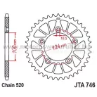 LÁNCKERÉK HÁTSÓ ALU JT (JTA746) 520-aS LÁNCHOZ FEKETE 