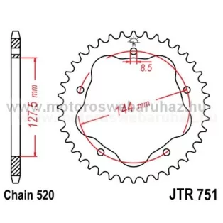 LÁNCKERÉK HÁTSÓ JT (JTR751) 520-as LÁNCHOZ