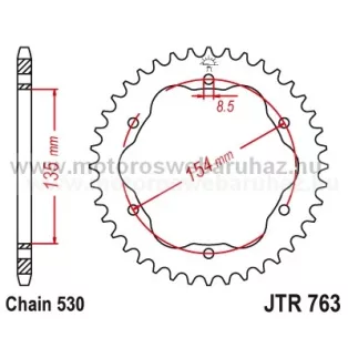 LÁNCKERÉK HÁTSÓ JT (JTR763) 530-as LÁNCHOZ