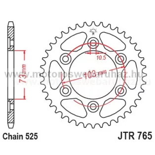 LÁNCKERÉK HÁTSÓ JT (JTR765) 525-ös LÁNCHOZ 