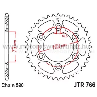 LÁNCKERÉK HÁTSÓ JT (JTR766) 530-as LÁNCHOZ 