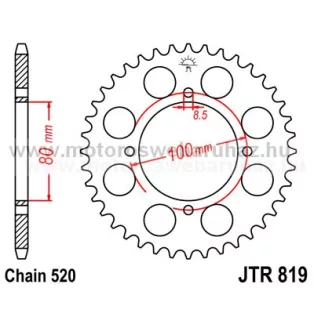 LÁNCKERÉK HÁTSÓ JT (JTR819) 520-as LÁNCHOZ