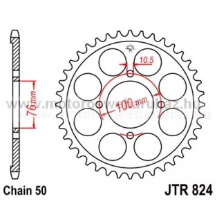 LÁNCKERÉK HÁTSÓ JT (JTR824) 530-as LÁNCHOZ