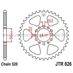 LÁNCKERÉK HÁTSÓ JT (JTR826) 520-as LÁNCHOZ
