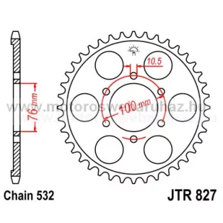 LÁNCKERÉK HÁTSÓ JT (JTR827) 532-es LÁNCHOZ
