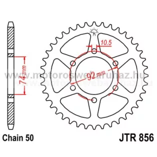 LÁNCKERÉK HÁTSÓ JT (JTR856) 530-as LÁNCHOZ