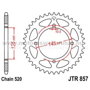 LÁNCKERÉK HÁTSÓ JT (JTR857) 520-as LÁNCHOZ