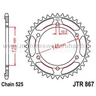 LÁNCKERÉK HÁTSÓ JT (JTR867) 525-ös LÁNCHOZ