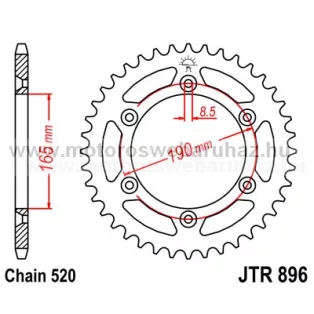 LÁNCKERÉK HÁTSÓ JT (JTR896) 520-as LÁNCHOZ