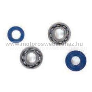   CSAPÁGY DR (KK01002) FŐTENGELY CSAPÁGY + SZIMERING GARNITÚRA SKF MŰANYAGKOSARAS, MINARELLI 50-es ROBOGÓ BLOKKHOZ