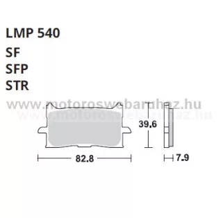 Fékbetét AP RACING (LMP540 SFP) 
