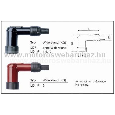 Gyertyapipa NGK LD05F 50cm Kábellel NGK LY11